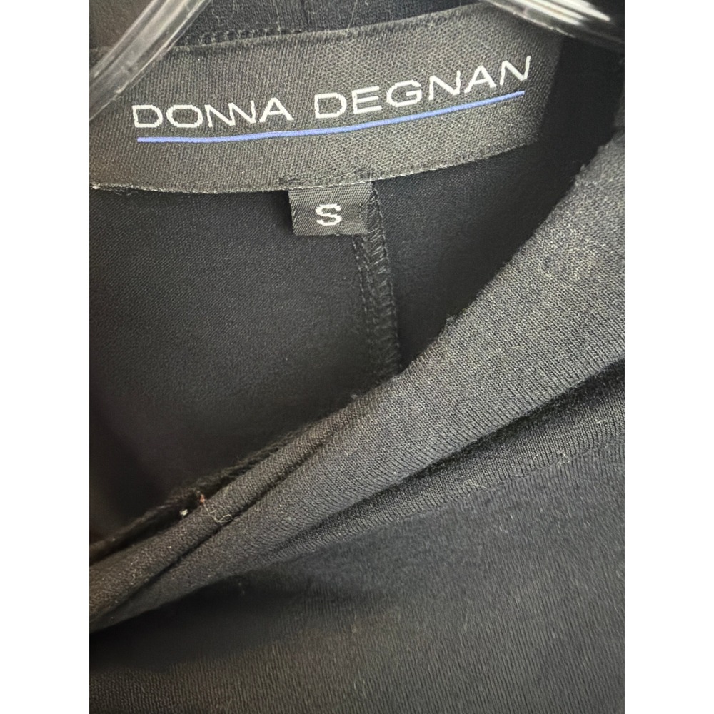 Donna Degnan Mock Neck Top Womens S Black Ruched Back Sleeveless Minimalist - Picture 7 of 9